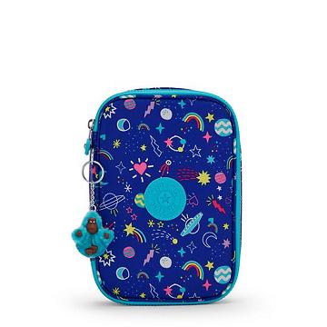 Kipling 100 Pens Printed Case Tassen Blauw | BE 1890YX